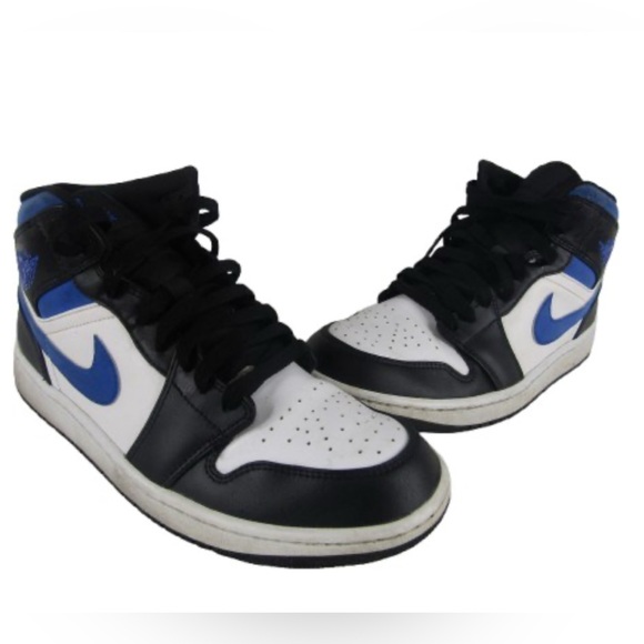 Nike Air Jordan 1 Mid 'Racer Blue' Shoes Size: 10